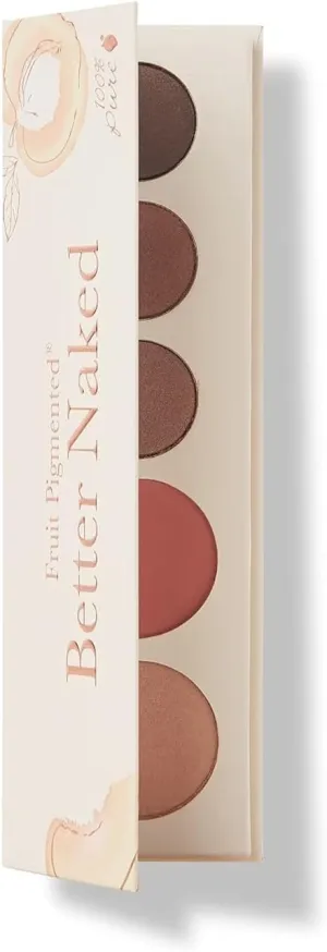 100% PURE Better Naked Makeup Palette All in One Compact 3 Eyeshadow, Blush, Face Highlighter, Fruit Pigmented Natural Nude Neutral Look for All Skin Types - Vegan (Soft Rose, Taupe, Beige Tones)