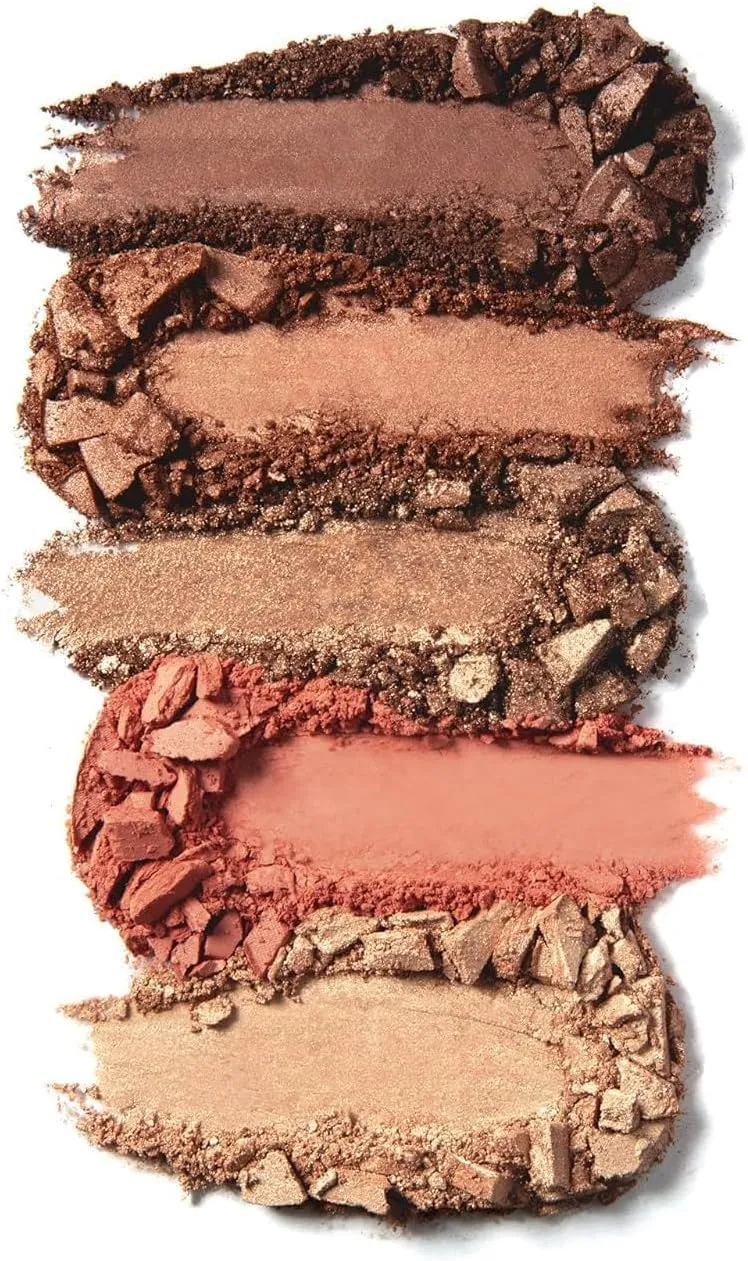 100% PURE Better Naked Makeup Palette All in One Compact 3 Eyeshadow, Blush, Face Highlighter, Fruit Pigmented Natural Nude Neutral Look for All Skin Types - Vegan (Soft Rose, Taupe, Beige Tones)