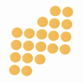 100pcs Rounded Cosmetic Puff Skin Cleaning Applicators for Foundation Blusher and Powder Lightweight Comfortable Makeup Removal Sponges for All Skin Types