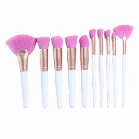 10 pieces of makeup brush set, full set of powder eye shadow, powder blusher brush, beauty tools