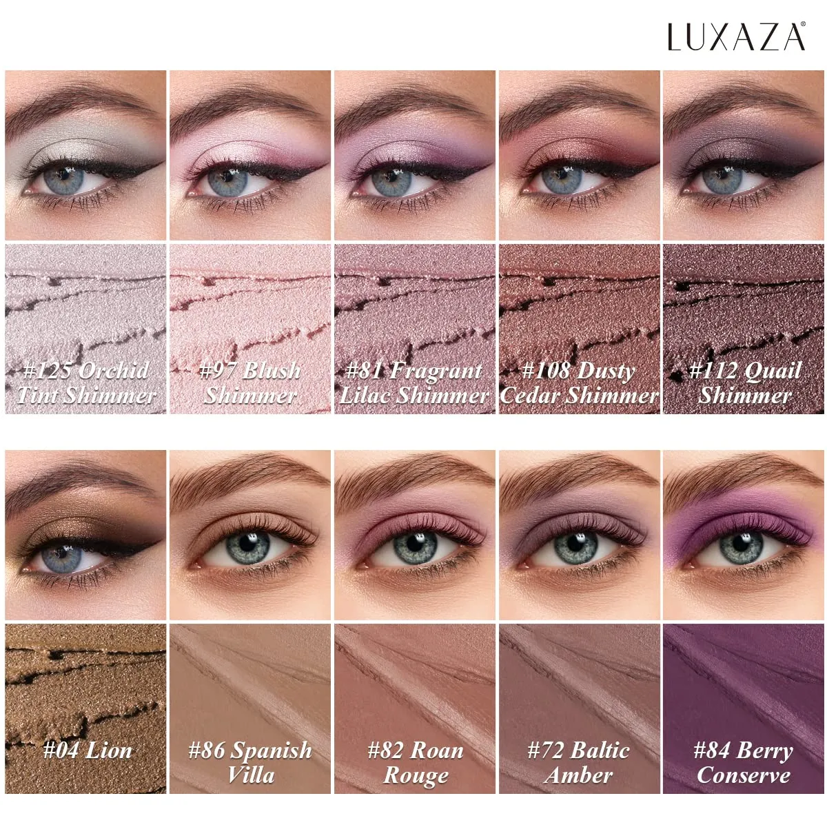 10PCS Eyeshadow Stick Set, Shimmer And Neutral Brown Metallic Eye Shadow sticks,Cream Eyeshadow Pencil Crayon with Smudge-proof & Waterproof,Eye Brightener Stick Makeup Sets