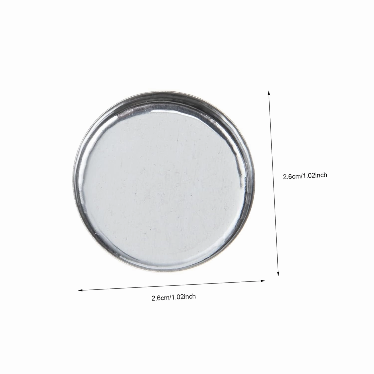 120pcs Empty Round Metal Makeup Pans for Eyeshadow Blusher Highlighter Lightweight Cosmetic Accessory for Storage Smooth Edges Versatile Use
