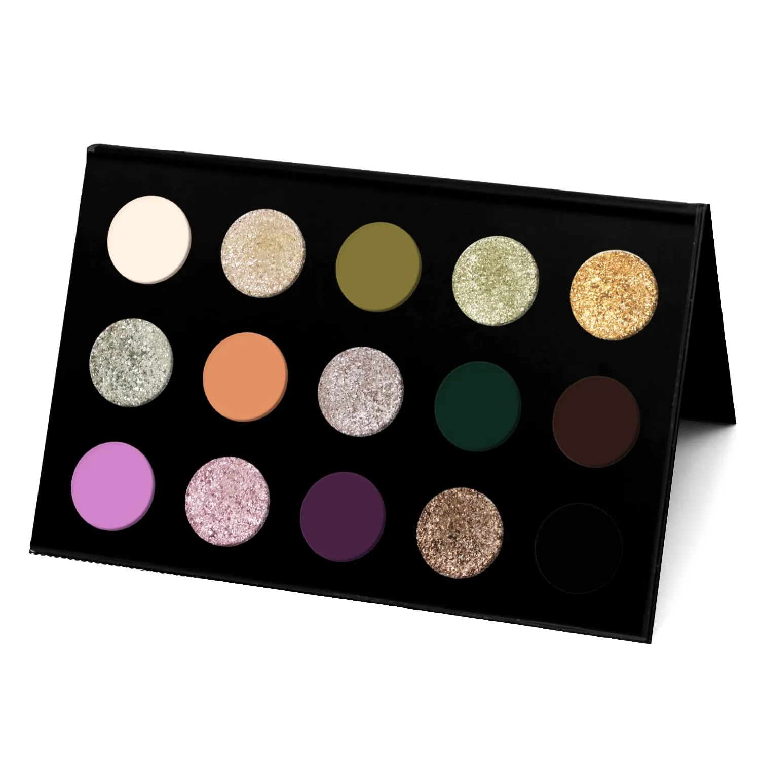 15 color eyeshadow palette,super multi-chrome vegan eye shadow,High pigment matte Shine duochrome Metallic shades,Cruelty- Free Makeup Pallet,No Flaking,Super Smooth