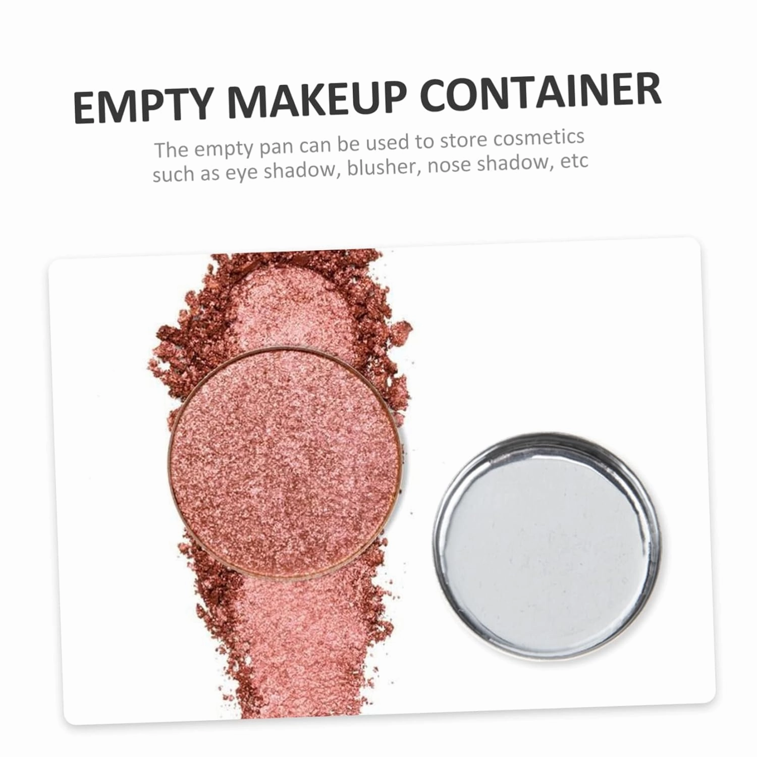 150pcs Empty Round Metal Pans Eyeshadow Accessory Blusher Case for Cosmetics Lightweight Makeup Containers for Travel Sharing for Custom