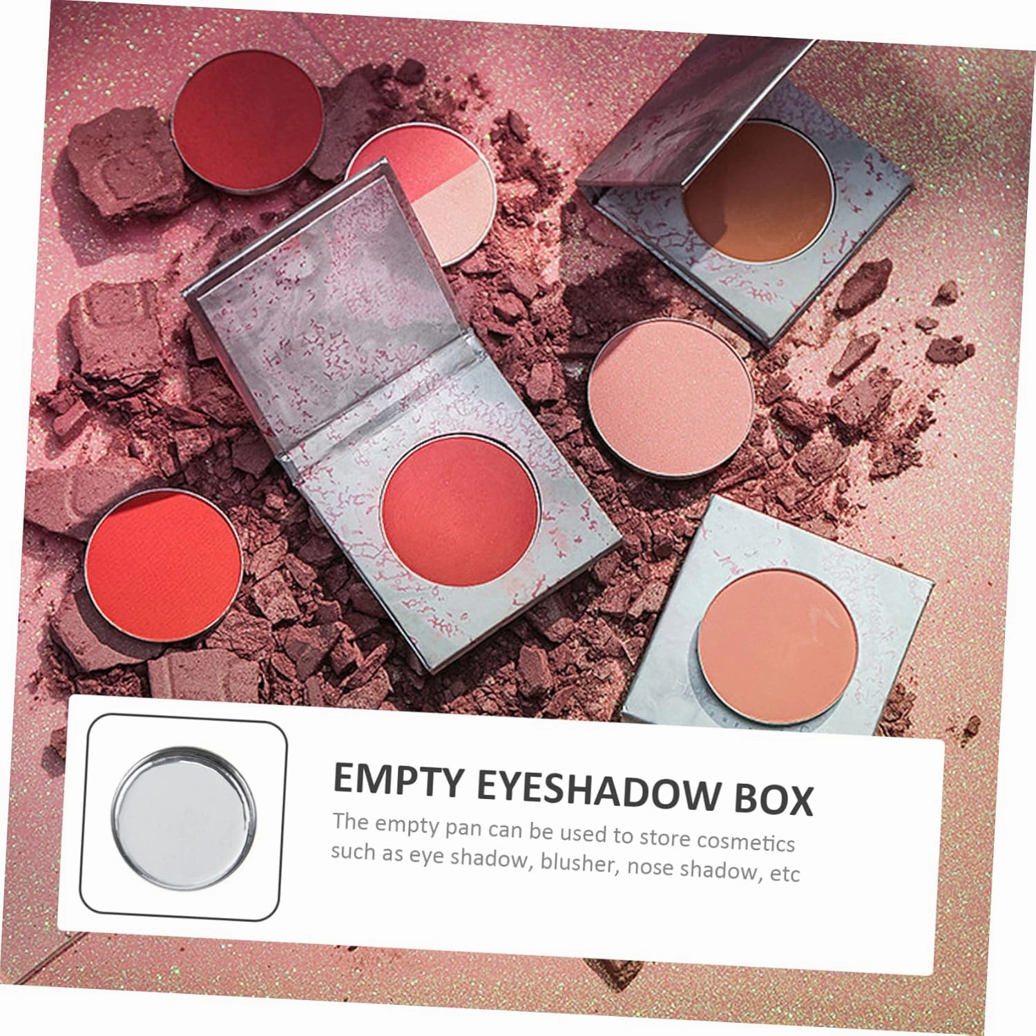 150pcs Empty Round Metal Pans Eyeshadow Accessory Blusher Case for Cosmetics Lightweight Makeup Containers for Travel Sharing for Custom