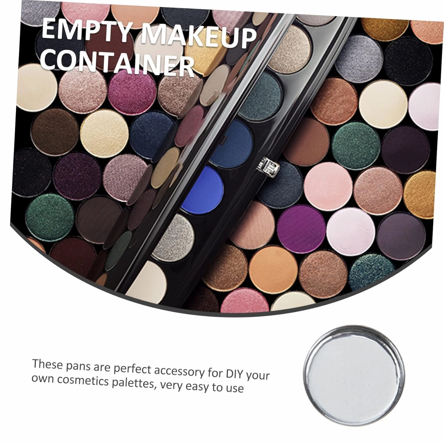 150pcs Empty Round Metal Pans Eyeshadow Accessory Blusher Case for Cosmetics Lightweight Makeup Containers for Travel Sharing for Custom