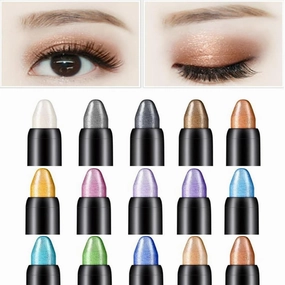 15Pcs Cream Eyeshadow Sticks Set for Eyes,2024 New Highlighter Eyeshadow Pencil Waterproof Glitter Eye Shadow Eyeliner Pen, Waterproof Eyeshadow Shimmer Stick, Long Lasting, Gold
