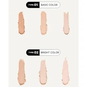 1PC J/X Professional Triple Concealer Cream Concealer, Full Coverage Long Lasting Smudge Proof Concealer Palette (Natural, 15g)
