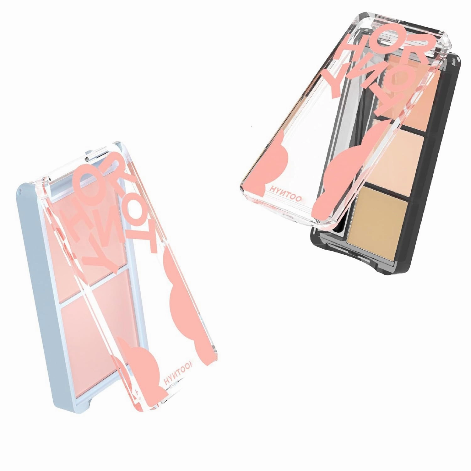 1PC Hyntoor Concealer Facial Palette, Long Lasting Moisturizing Creamy Makeup Facial Concealer, Create Flawless Makeup (2 Color Highlighter, 7g)