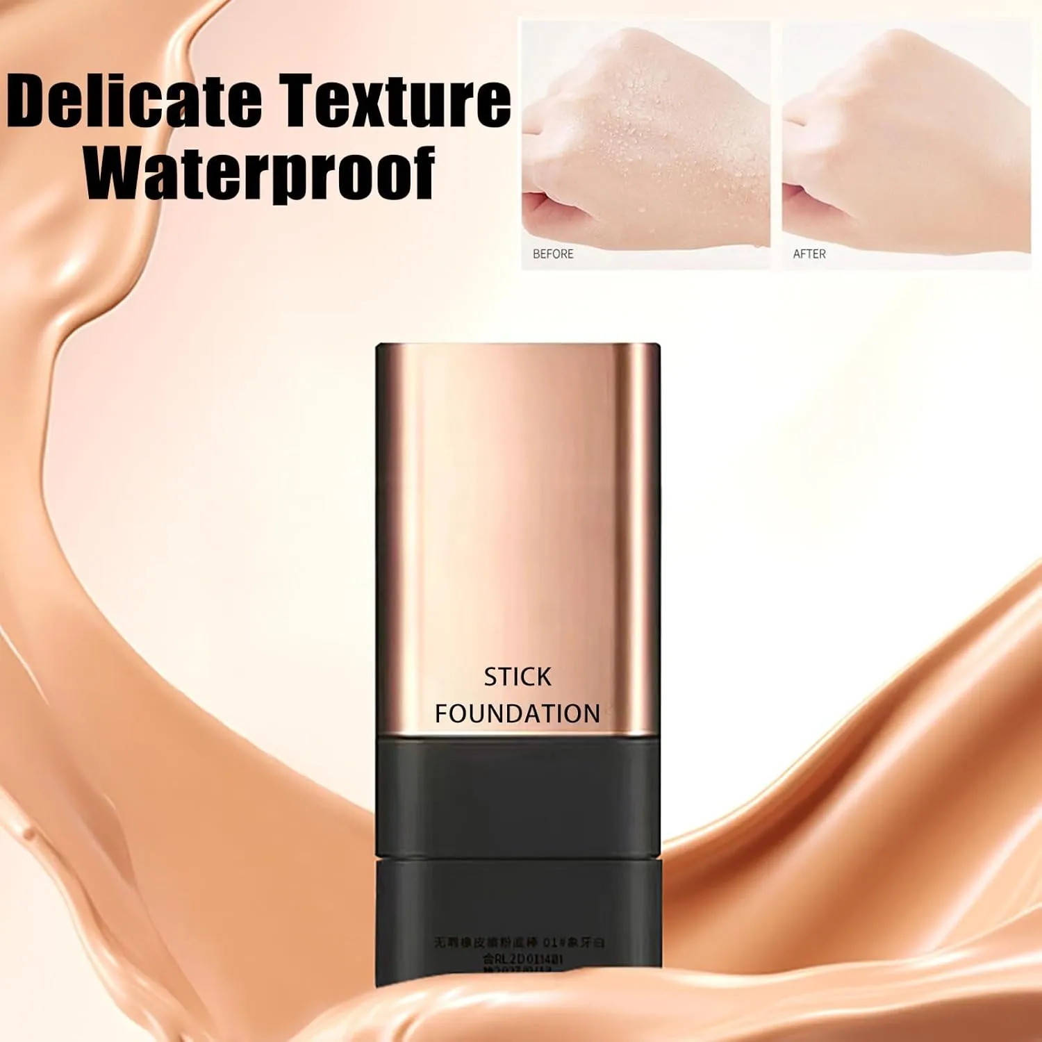 2 In 1- Luxury Anti-Wrinkle Foundation Stick, Korea Flawless Eraser Foundation Stick With Brush, Contour Stick Foundation Face Stick, Makeup Eraser Korean Foundation Stick (Natural * 2)