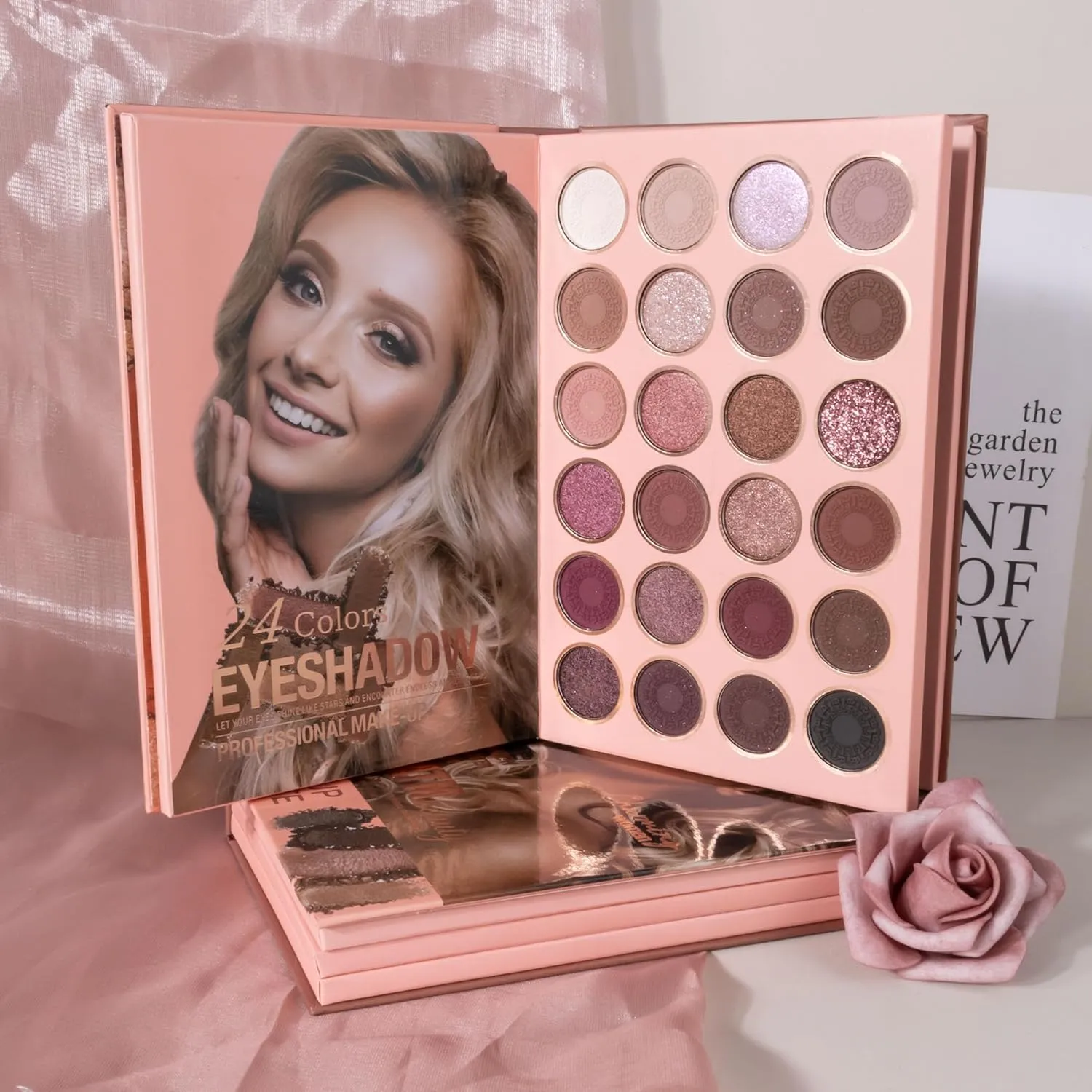 2-Layer/3-Layer Multi - Functional Beauty Book Kit- Style Makeup Palette Ingeniously Combines Eyeshadows, Blushes, Highlighters, Contour Powders In One,Best Choice for A Gift for Women (3-Layer A)