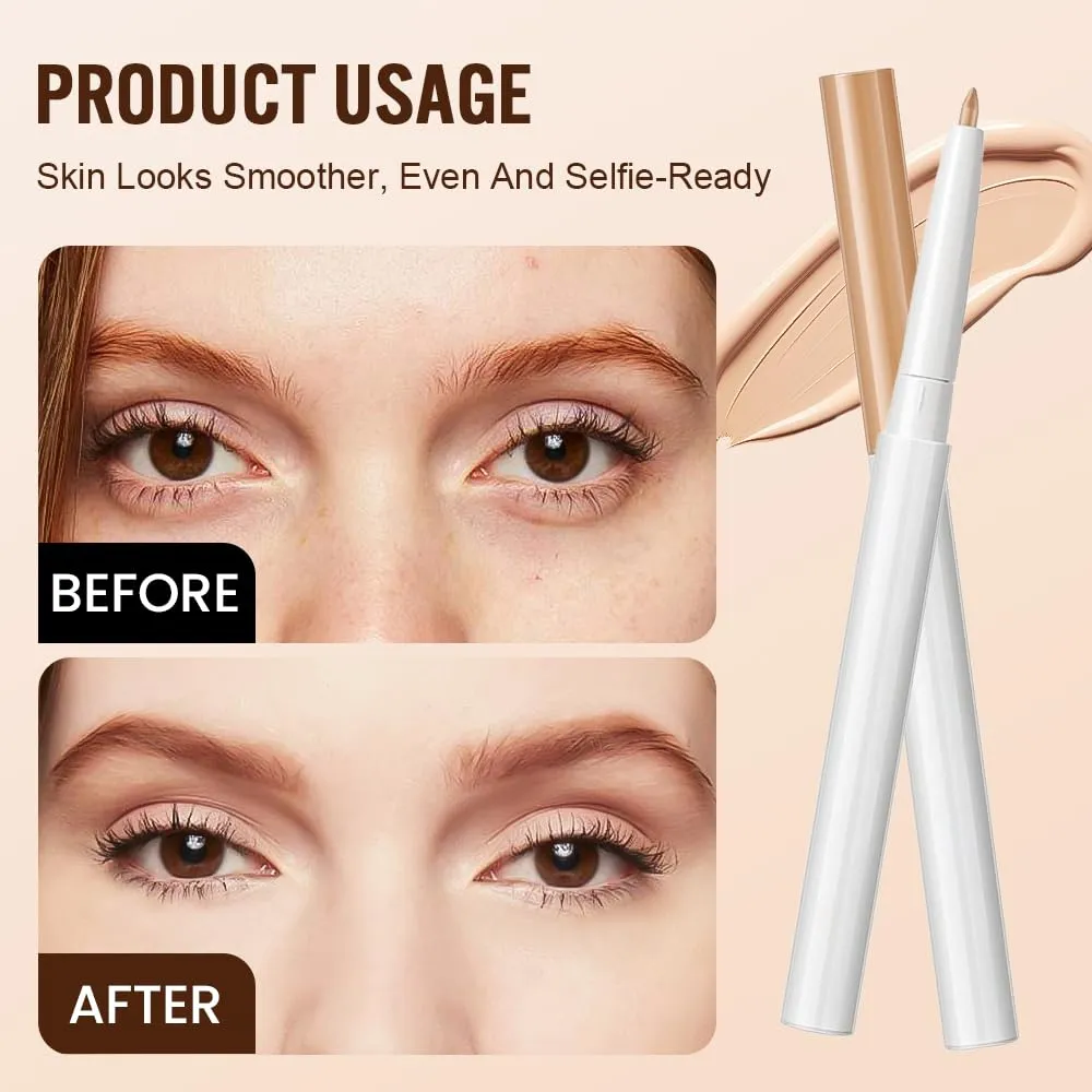 2025 NEW Multifunctional Concealer Stick,Waterproof Full Coverage Beauty Concealer Penci Eyebrow Concealer Pencil, Under Eye Concealer Pen Change The Lip Line Concealer Pen (3PCS, 1 Count)