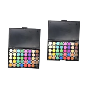 2pcs 40 Makeup Palette 40 Colors Eyeshadow Pallet Shimmer Glitter Perfect for All Skin Tones