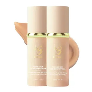 4 in 1 Color-changing Foundation, Smoothes Fine Lines with Sodium Hyaluronate, Hydrating and Nourishing,Concealer, Primer, Waterproof and Sweatproof 2PCS
