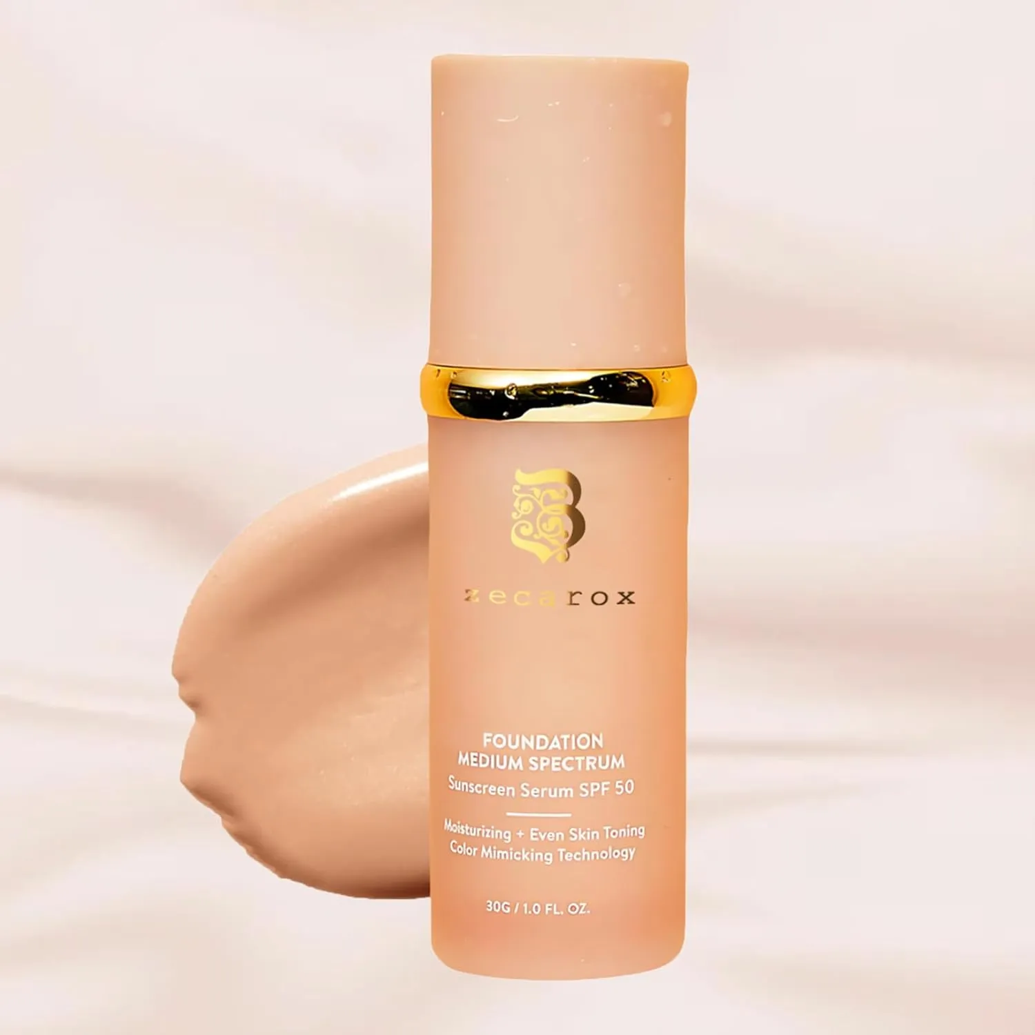 4 in 1 Foundation Liquid,4 in 1 Cosmetics Foundation Liquid with SPF 50,Medium Coverage,Longwearing & Waterproof, Hydrating Color Changing Spectrum Achieve Flawless Skin (1PCS)