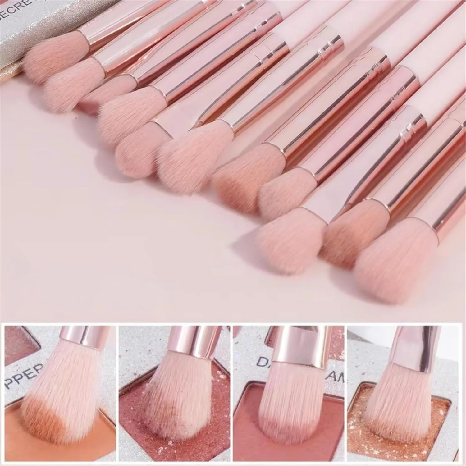 49 Pcs Makeup Brush Set,Makeup Kit with Foundation Brush,Powder Puff, Beauty Sponges,Makeup Bags for Women, Gifts For Women (Pink)