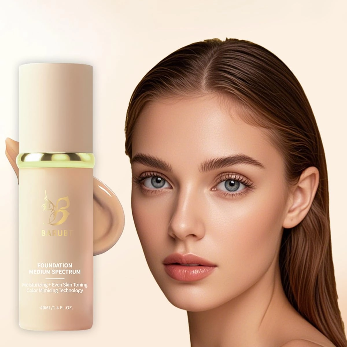 4 in 1 Color-changing Foundation, Smoothes Fine Lines with Sodium Hyaluronate, Hydrating and Nourishing,Concealer, Primer, Waterproof and Sweatproof 3PCS