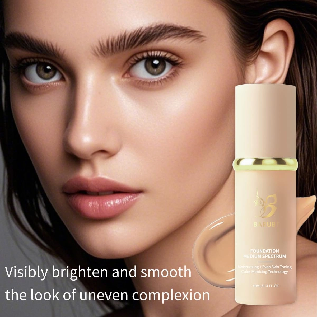 4 in 1 Color-changing Foundation, Smoothes Fine Lines with Sodium Hyaluronate, Hydrating and Nourishing,Concealer, Primer, Waterproof and Sweatproof 3PCS