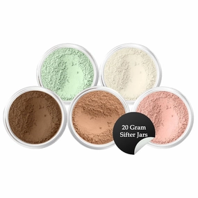 5pc KIT Mineral Makeup Bare Face Set Full Coverage Concealer Blush Foundation Illuminating Powder (Ebony)