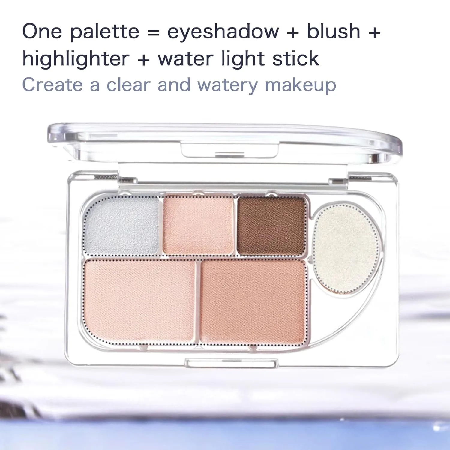 6 Color Eyeshadow Palette, 6-Color Palette, Matte & Shimmer All in One Long Lasting Waterproof Ultra-Blendable Highlighter Blusher Eyeshadow (#01 Oxygen peach)