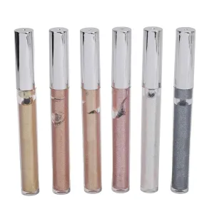 6 Colors Shimmering Liquid Lipstick Eyeshadow Set Holographic Glitter Finish Non Greasy Liquid Metallic Eyeshadow