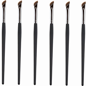 6pcs Angled Eyeliner Brush Shadow and Concealer Brush for Precise Makeup Application Lightweight and Portable for Home Travel Use for Women and Girls