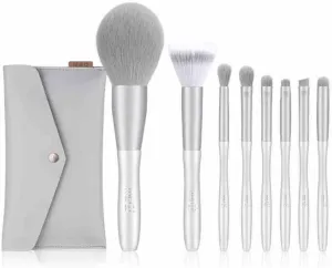 8 Silver Snow Makeup Brush Sets Full Set of Lip Brushes Eye Shadow Powder Blusher Powder Brushes Beauty Tools