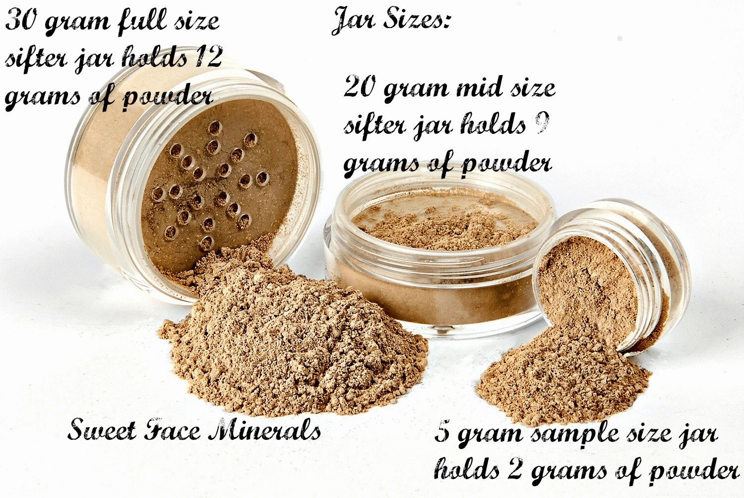 (SPF 30) (20Gms) (7PC) DEEP TAN Shade Makeup Kit by SweetFace Minerals,Packs Foundation Makeup Powder, Medium Concealer Powder, Peach Blush, Bronzer Powder, Matte Primer Powder, White Finishing Powder
