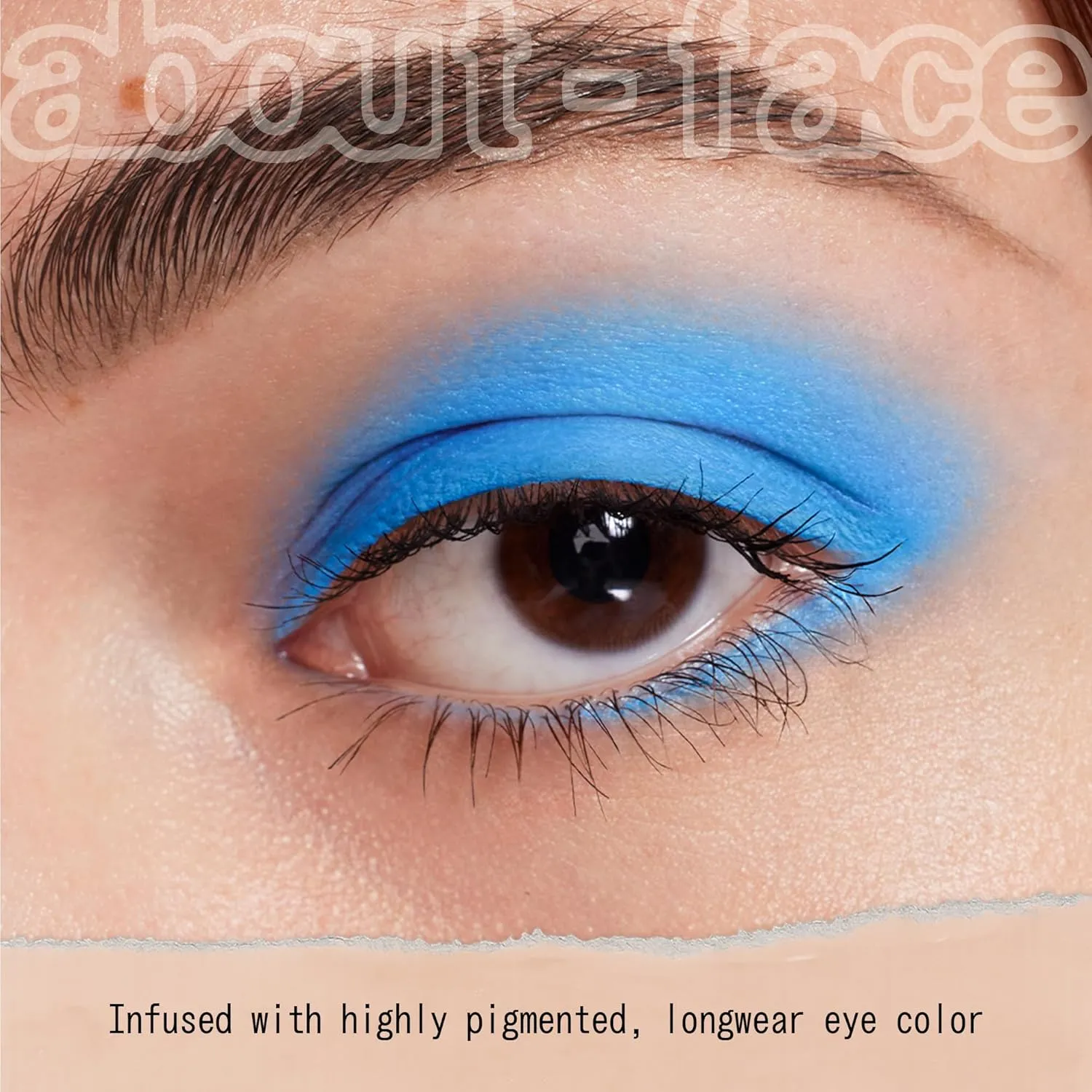 aboutface Matte Fluid Eye Paint Blue Monday – High-Pigment Liquid Eyeshadow, Long-Lasting, No-Budge Matte Finish, Vegan & Cruelty-Free (Bright Blue)
