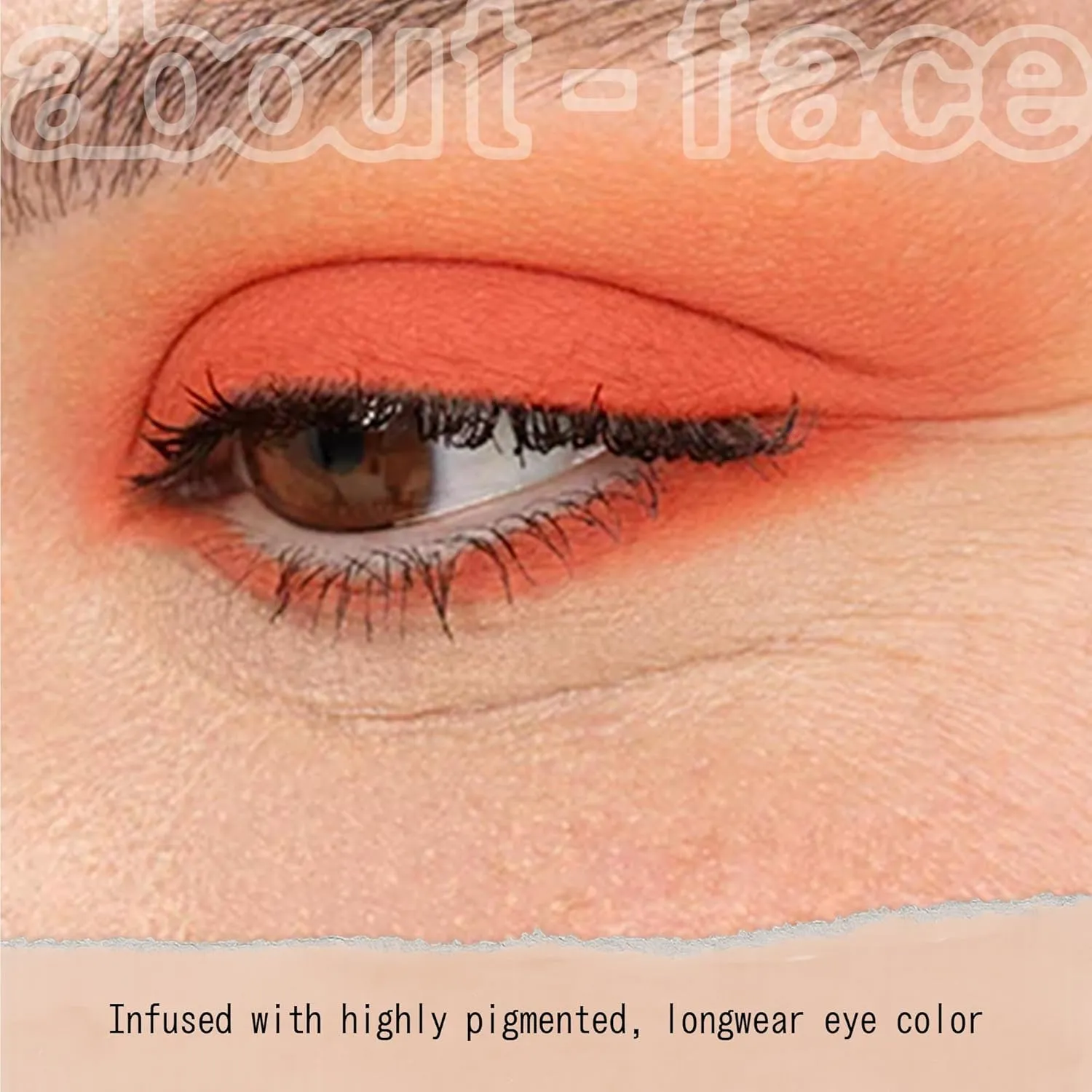 aboutface Matte Fluid Eye Paint Marigold – High-Pigment Liquid Eyeshadow, Long-Lasting, No-Budge Matte Finish, Vegan & Cruelty-Free (Bright Coral)