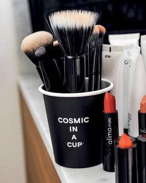 Alima Pure Highlighter Brush- Small Makeup Brush for Highlighter or Eyeshadow