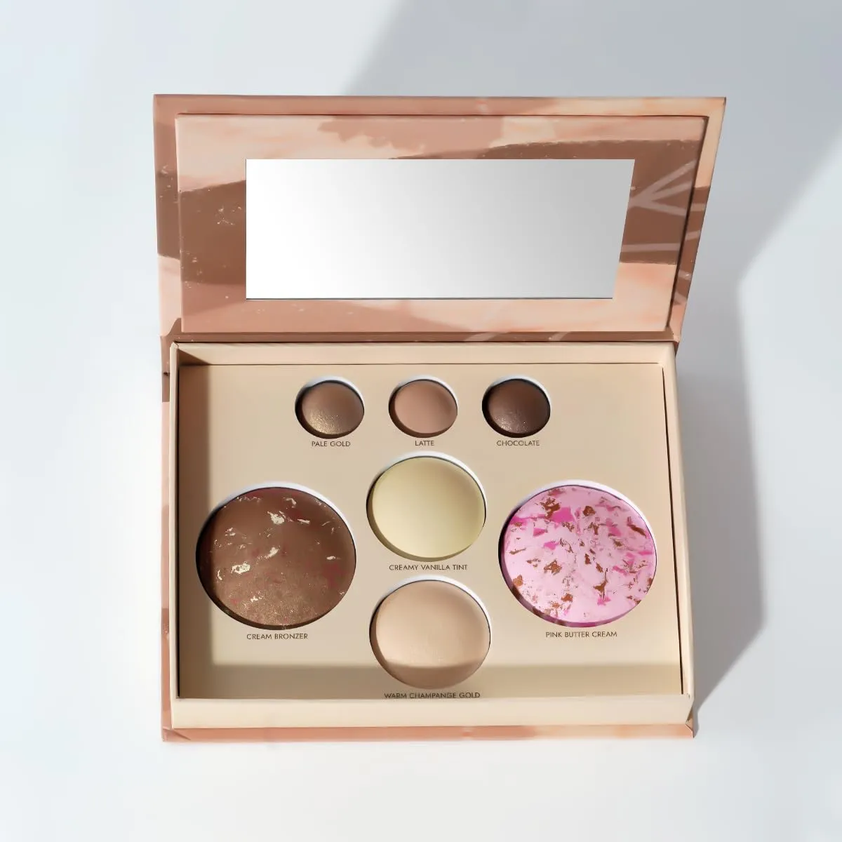 All-In-One Baked Palette - Velvet Matte and Gilded - Includes bronzer, blush, highlighter and neutral eyeshadow, Vegan & Cruelty-free