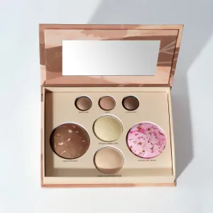All-In-One Baked Palette - Velvet Matte and Gilded - Includes bronzer, blush, highlighter and neutral eyeshadow, Vegan & Cruelty-free