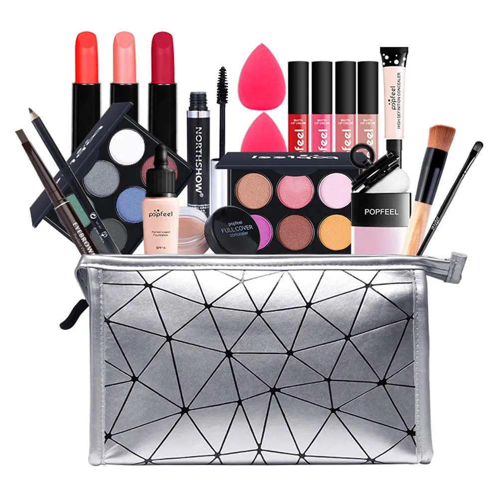 All in One Makeup Gift Kit, Multipurpose Makeup Kit for Women Full Kit, Beauty Kit Include Eye Shadow Lipstick Set Face Makeup Eyeliner Cosmetic Brush Mascara (20 Pcs)