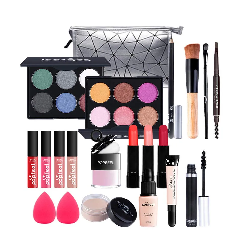 All in One Makeup Gift Kit, Multipurpose Makeup Kit for Women Full Kit, Beauty Kit Include Eye Shadow Lipstick Set Face Makeup Eyeliner Cosmetic Brush Mascara (20 Pcs)