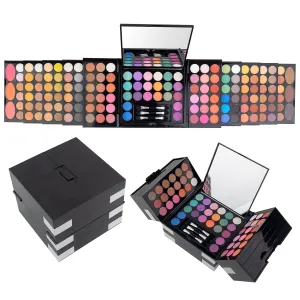All In One Makeup Kit For Women Full Kit -142 Colors Shimmer Matte Eyeshadow Palette,3 Blusher,3 Eyebrow Powder,3 Applicators and Mirror Make Up Kit for Teens Women Gift Set (148 Makeup Kit)