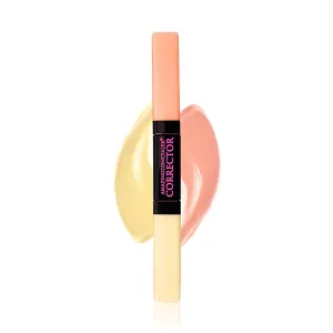 AmazingCosmetics Dual Color Corrector Concealer Makeup - Full Coverage for Dark Circles, Redness, Discoloration & Hyperpigmentation