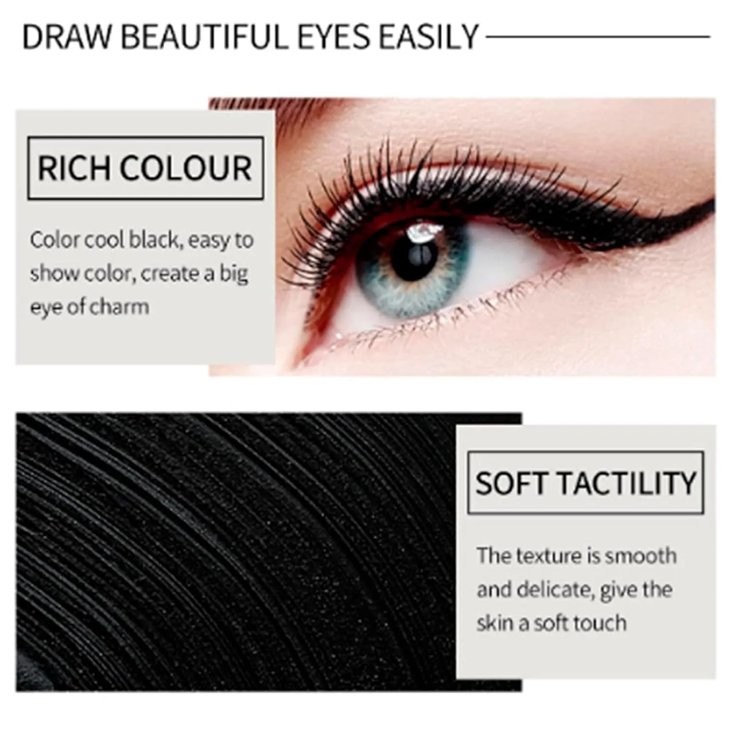 Ayky Long Wear Gel Eyeliner, Ayky Natural Black Eyeliner Cream, 4 Color Gel Eyeliner, Smoky Eye Makeup Pen，Long Wear Gel Eyeliner,Waterproof Smudge Proof, Waterproof Long Wear Liquid Eyeliner (4pcs)