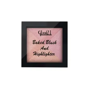 Baked Blush & Highlighter| Shimmery Look For Bronzed Glowing Skin |Light Weight|Blends Smoothly|7gm(SHADE-03)