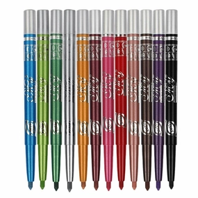 barenx 12 Colors/set Long Lasting Shimmer Glitter Smoky Eyeshadow Pencil Waterproof Eyeliner Pen for Your Choice