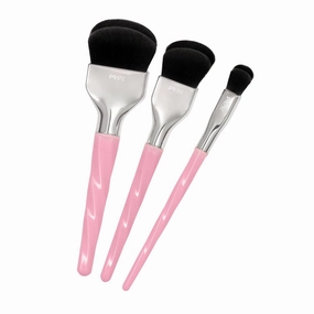Bdellium Tools Professional Makeup Brush - Pink Double Dome Blender 3pc. Brush Set
