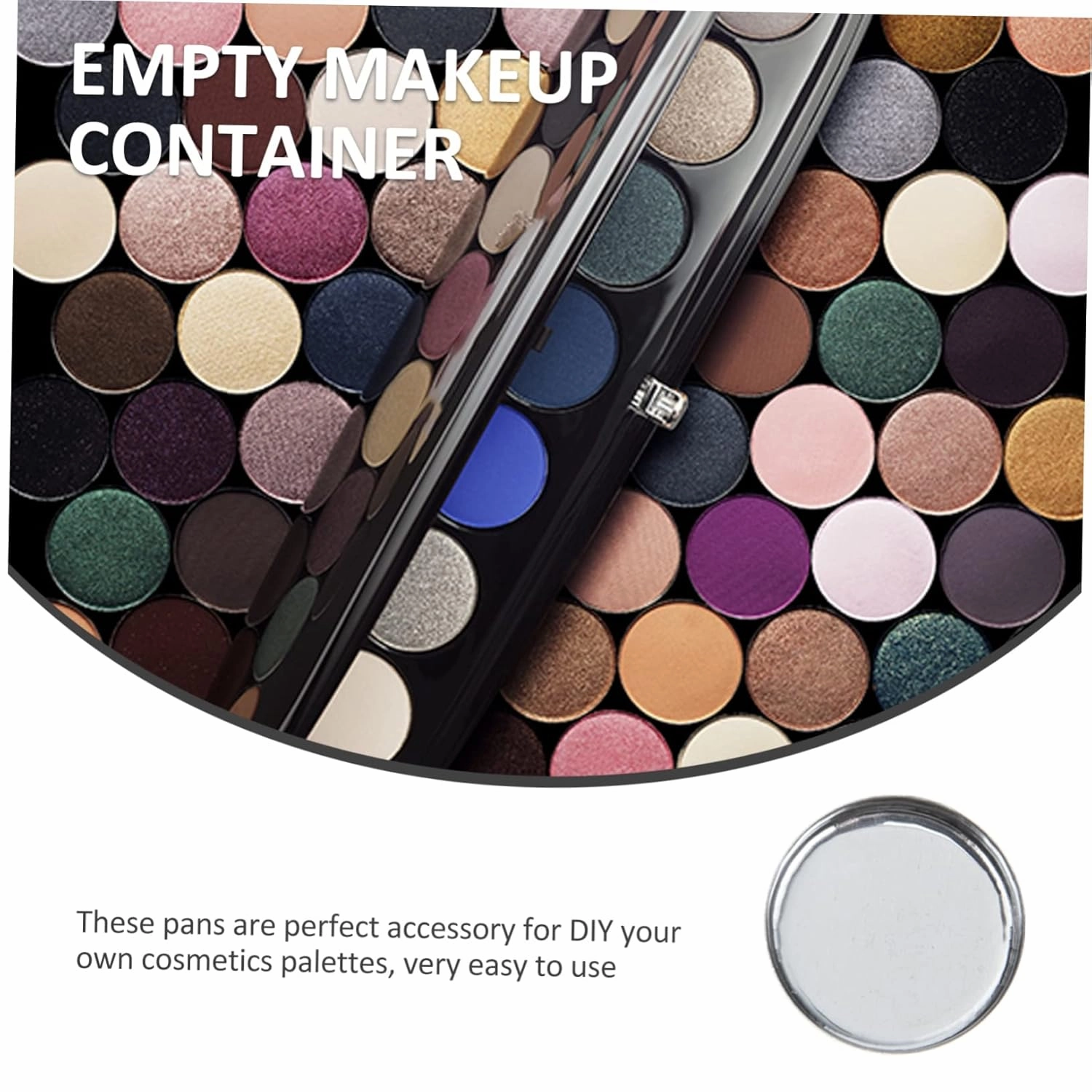 Beaupretty 120pcs Round Empty Metal Makeup Pans for Eyeshadow Highlighter Lightweight Cosmetic Accessory for Makeup Artists Easy to Use Travel-friendly