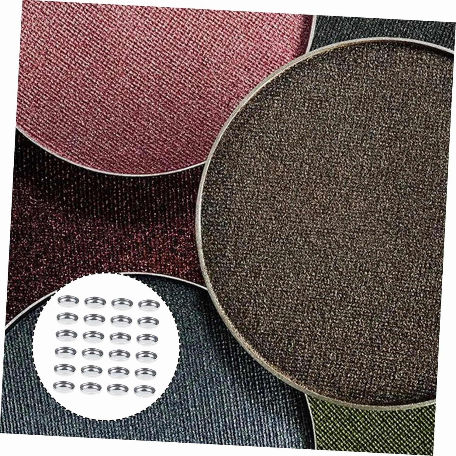 Beaupretty 120pcs Round Empty Metal Makeup Pans for Eyeshadow Highlighter Lightweight Cosmetic Accessory for Makeup Artists Easy to Use Travel-friendly