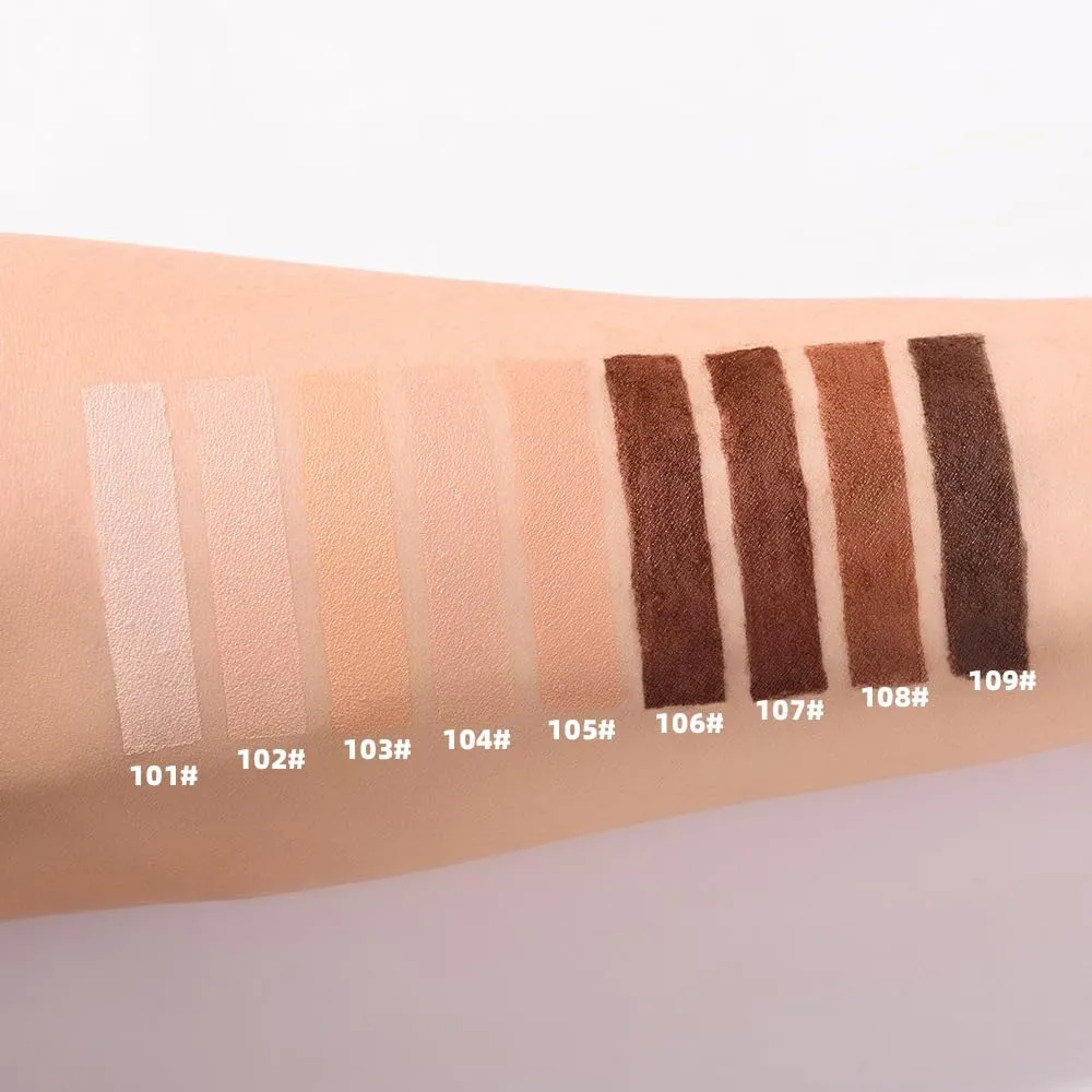 Beauty Black Liquid Foundation Concealer High Coverage Long Lasting Matte Liquid Foundation for Face and Body (6, 1)