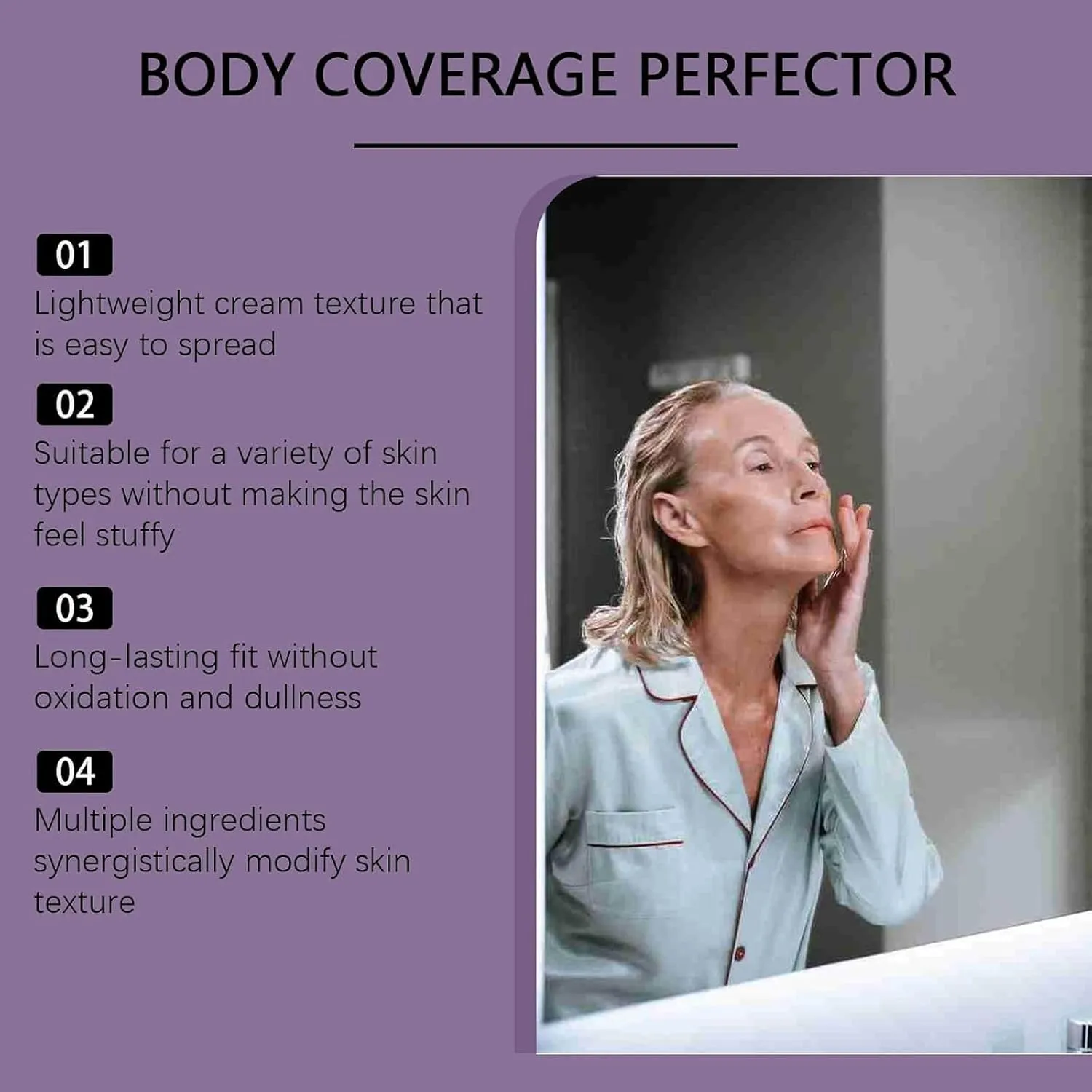 Beauty Body Coverage Perfector with Brush, 2-in-1 Body Camouflage and Illuminator, All over Complexion Perfector with Brush, Long-Lasting Natural Gloss Body Concealer (Natural color)