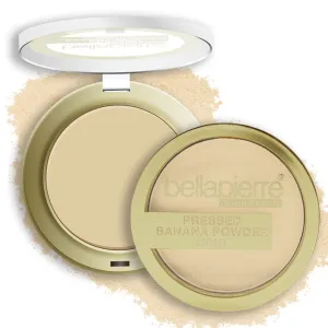 bellapierre Pressed Banana Setting Powder | Lightweight Color Corrector | Eliminates Dark Under Eye Circles & Redness | Talc-Free Powder | Compact Matte Banana Powder - Light - 0.28 Oz