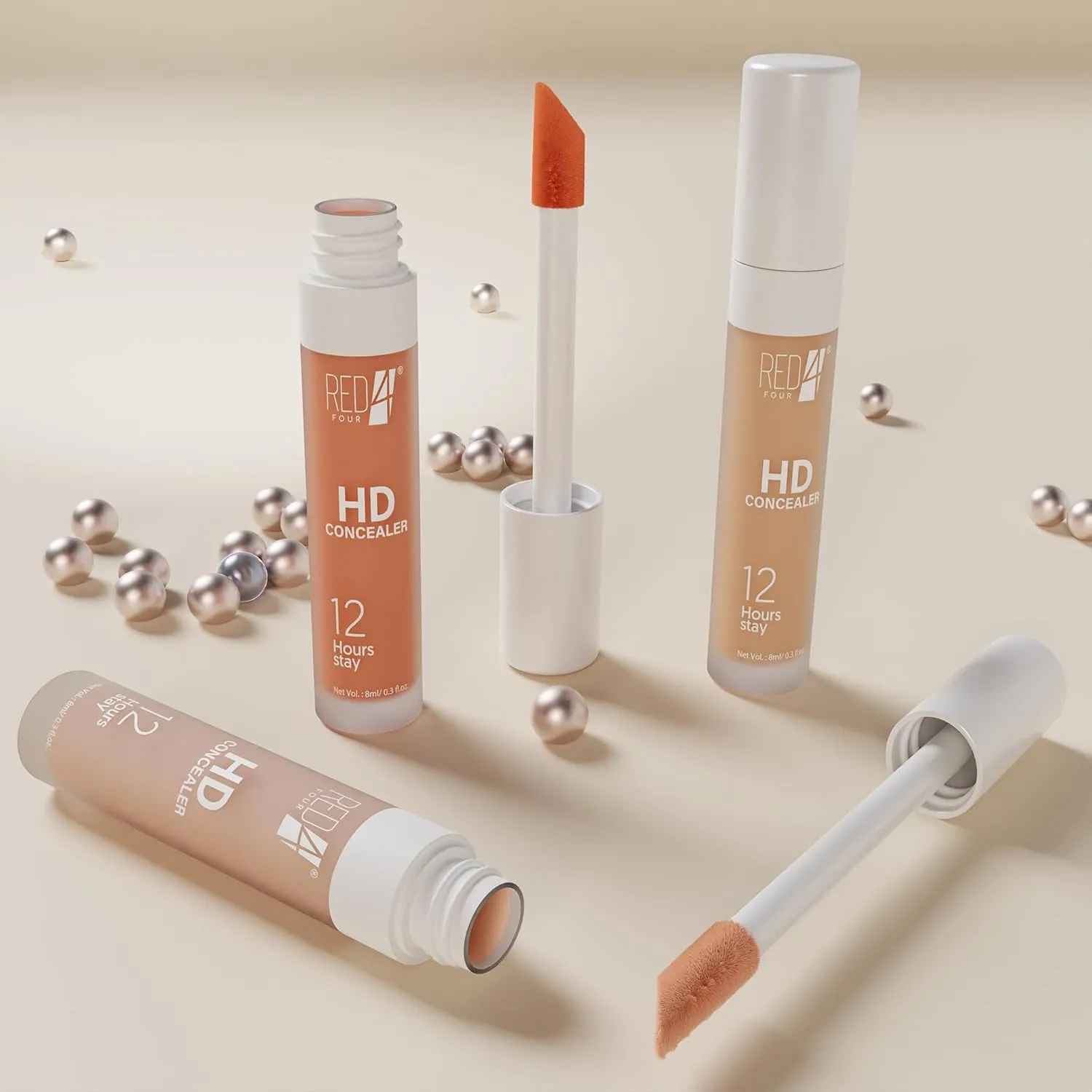 BEMT HD Liquid Concealer With HD Finish | 12 Hours Stay | Full Coverage | Oil Free   Matte & Weightless Formula | Concealer for Women | Waterproof | (05, 8 ML)