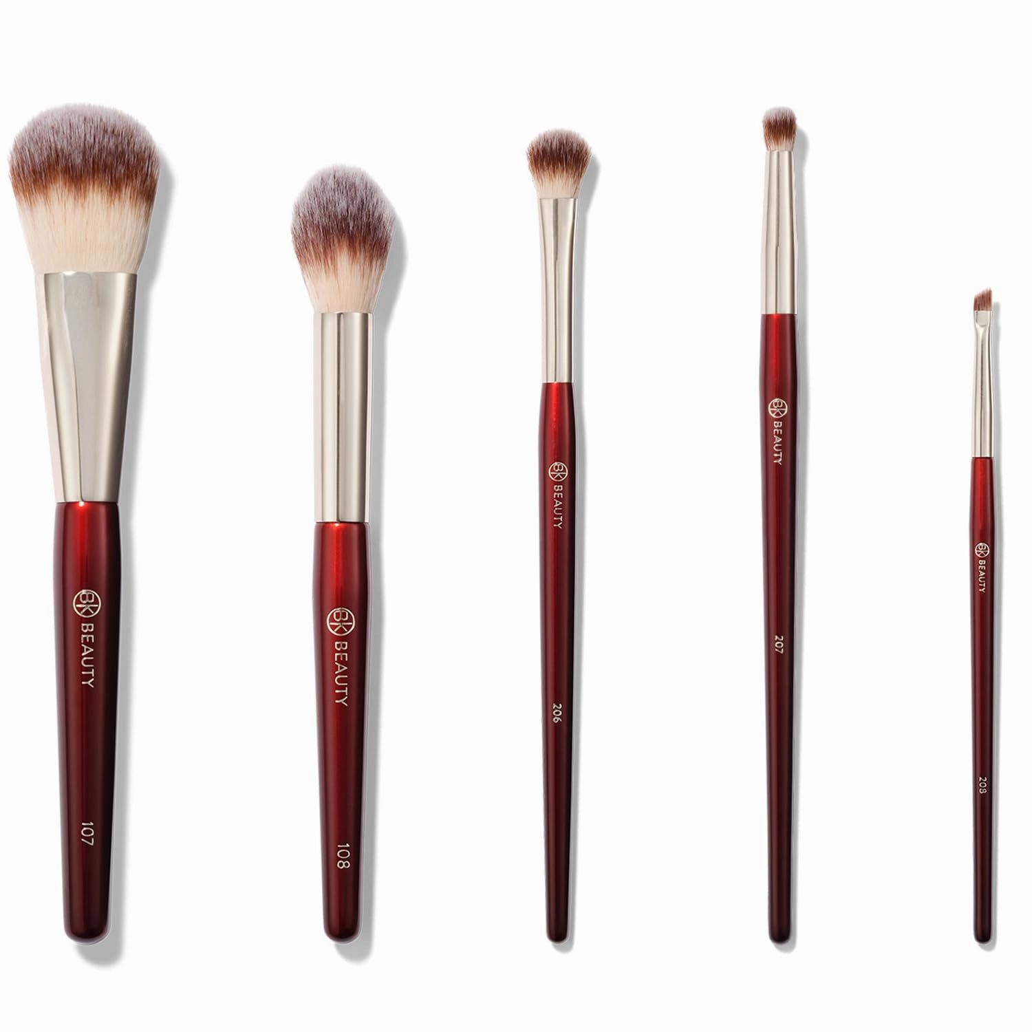 BK BEAUTY - PRECISION BRUSH COLLECTION (5PC) - Professional Makeup Brush Set for Bronzer, Blush, Contour, Powder & Eye Makeup | Premium Face Brushes for Flawless Application
