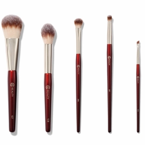BK BEAUTY - PRECISION BRUSH COLLECTION (5PC) - Professional Makeup Brush Set for Bronzer, Blush, Contour, Powder & Eye Makeup | Premium Face Brushes for Flawless Application
