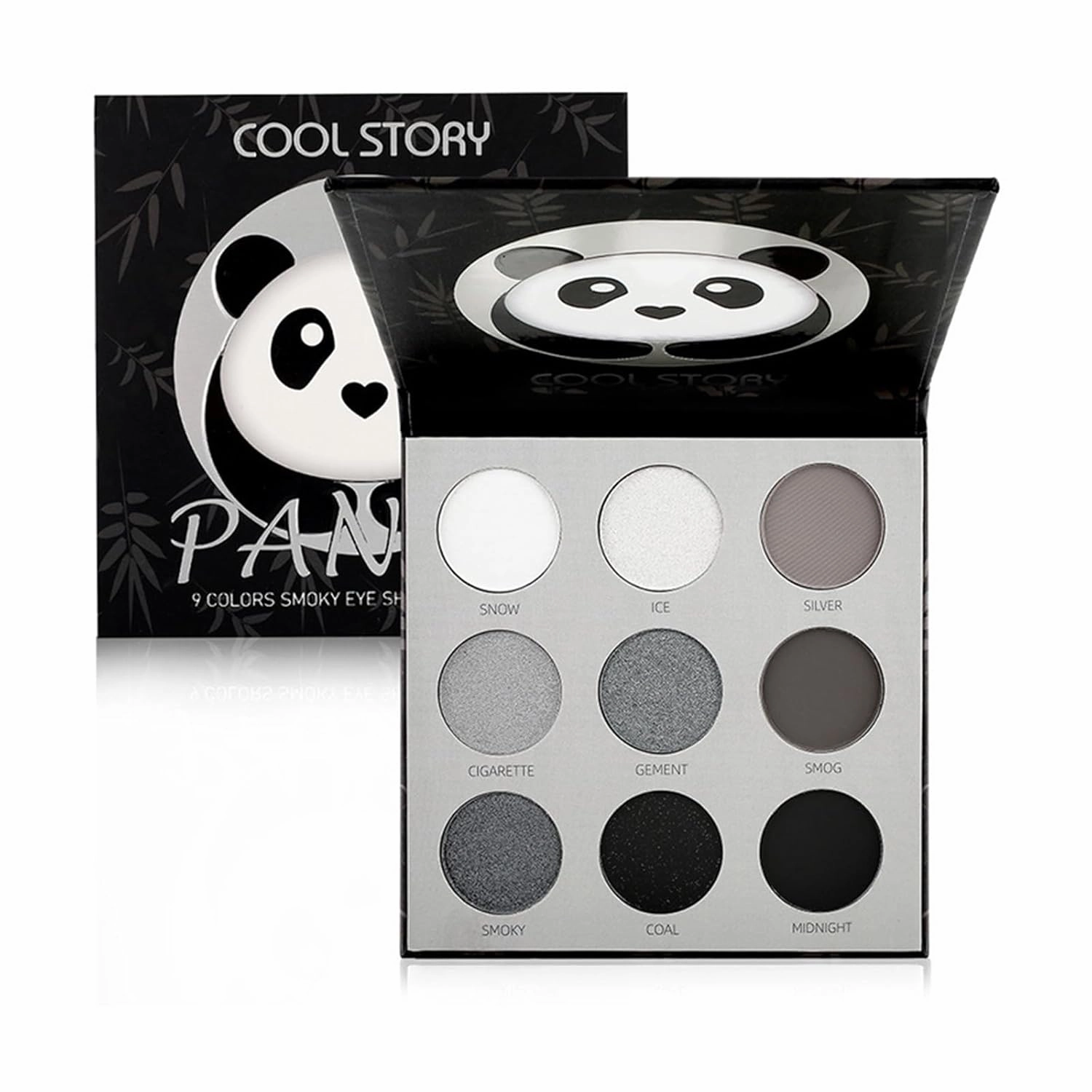 Black Gray Smoky Eyeshadow Palette Matte Black White Gray Silver Smoky Eye Shadows 9 Colors Black Eyeshadow Eye Makeup